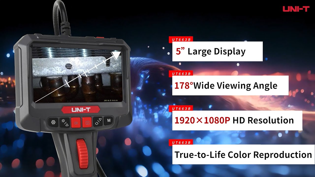UT663B 360°Rotatable Industrial Borescope